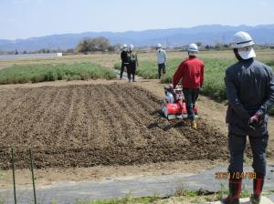 屋外実習の様子