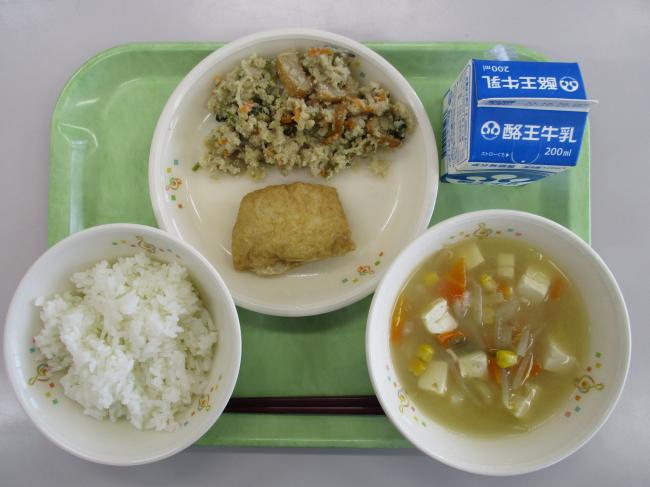 10月21日の給食画像